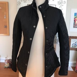 Black quilted jacket